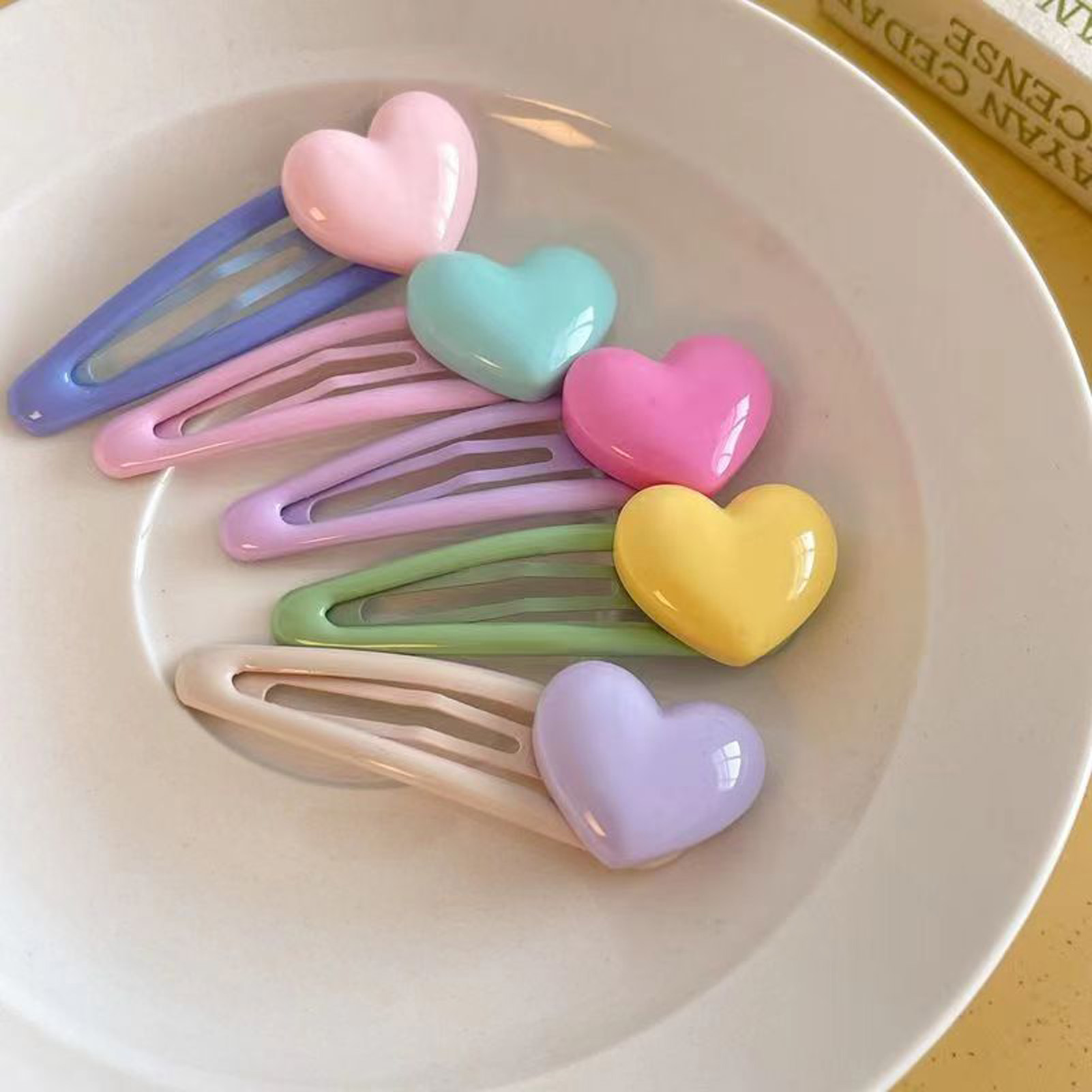 Women Accessories Wholesale China - 5pcs 만화 하트 헤어 클립 미끄럼