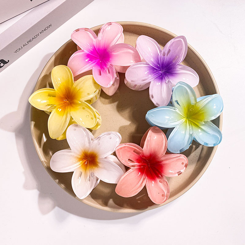 Women Accessories Wholesale China - 1/6PCS 8CM 여성 꽃 헤어 클립