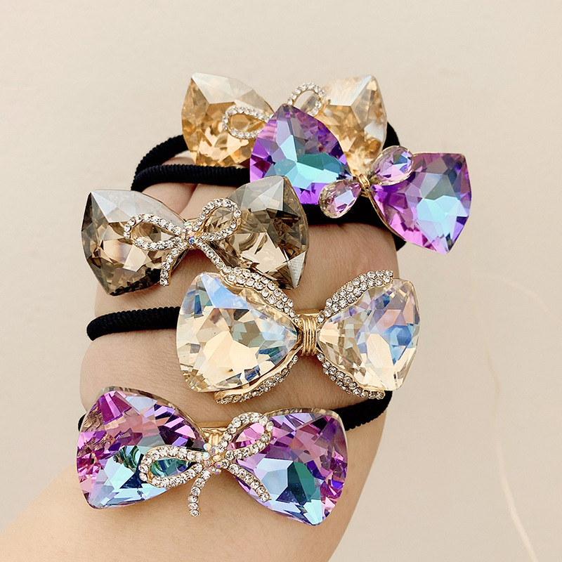 Women Accessories Wholesale China - 반짝이는 바로크 럭셔리 라인스톤 탄성 헤어