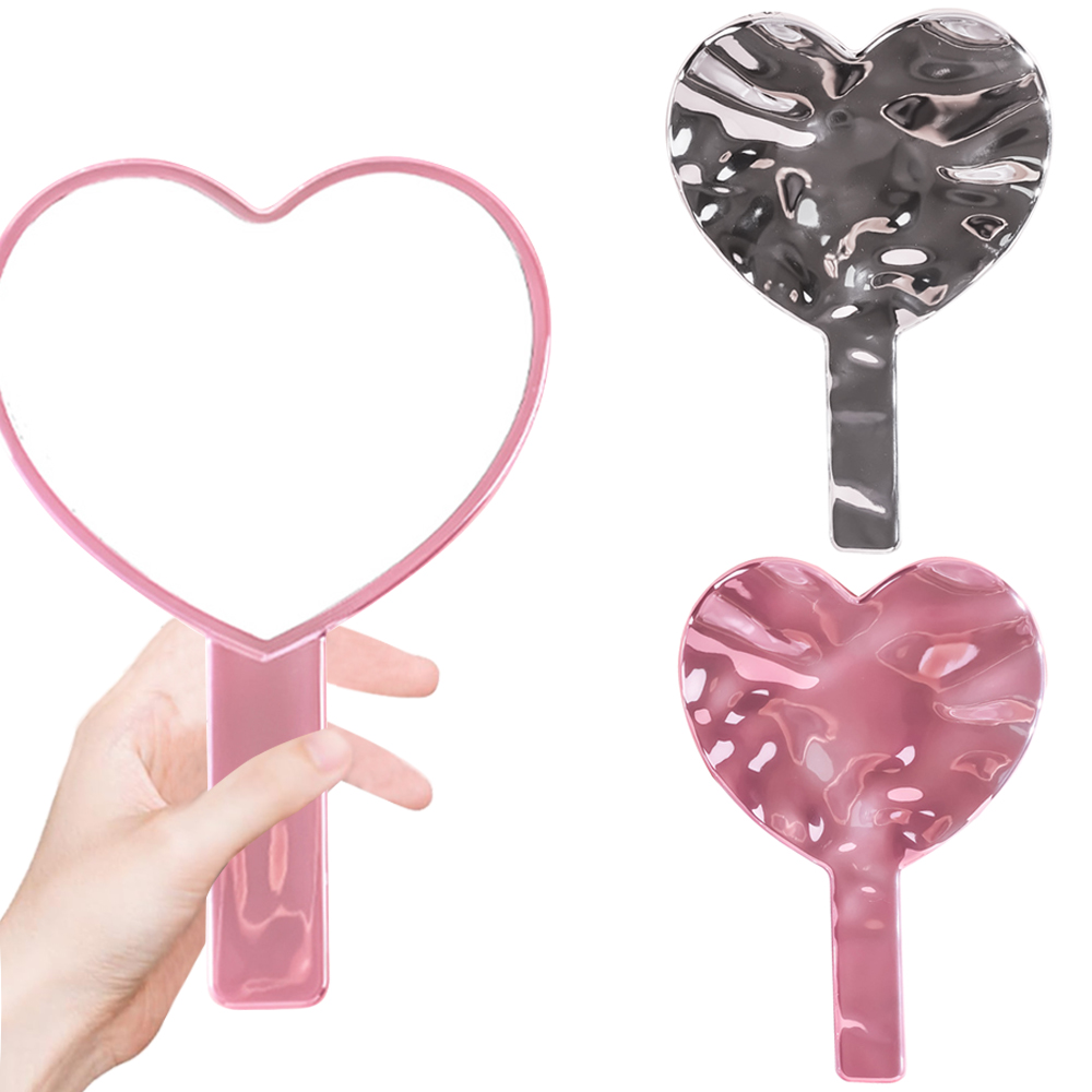 Women Accessories Online - 1pc 휴대용 메이크업 거울 전기 도금