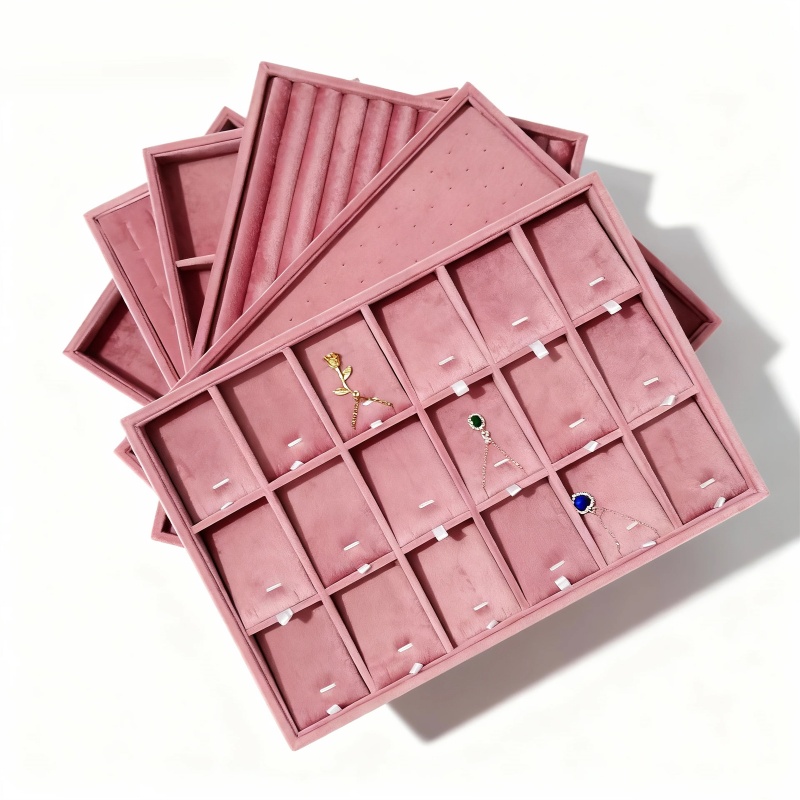 Women Accessories List - 벨벳 보석 정리함 서랍용 트레이, 보석