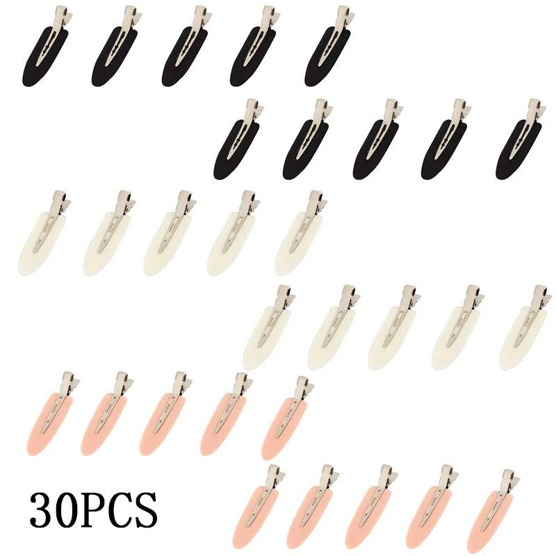 Women Accessories Online - 30개/세트 기본형 무자국 헤어 클립 여성용