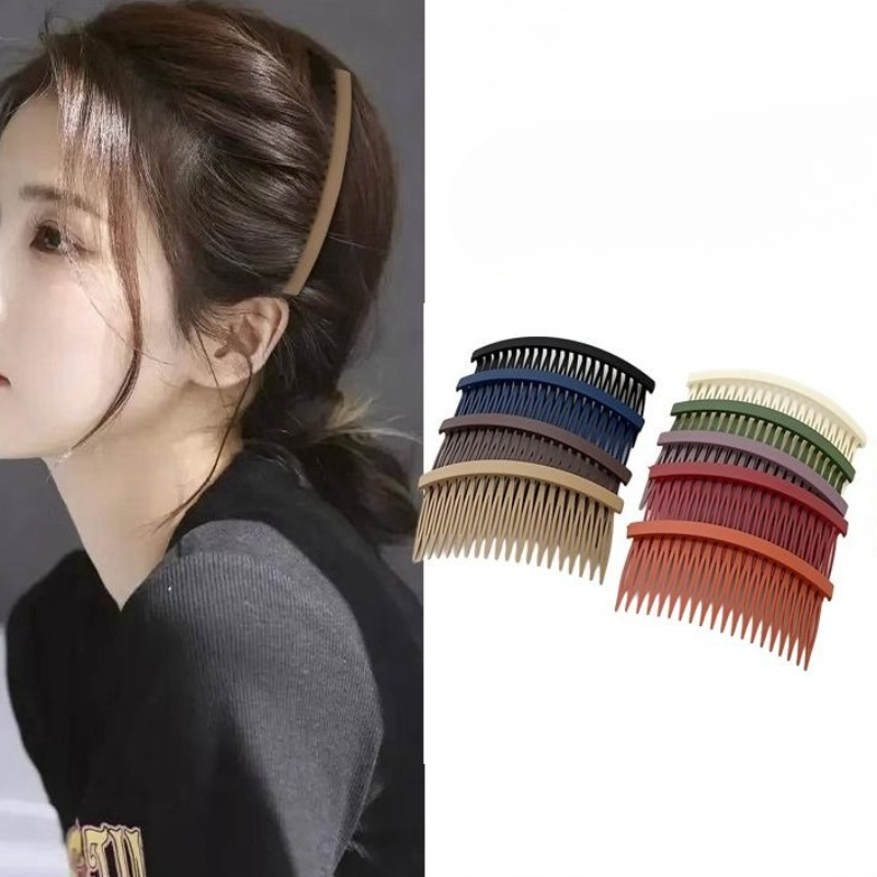Women Accessories Wholesale China - 솔로드 컬러 플라스틱 사이드 헤어 트위스트