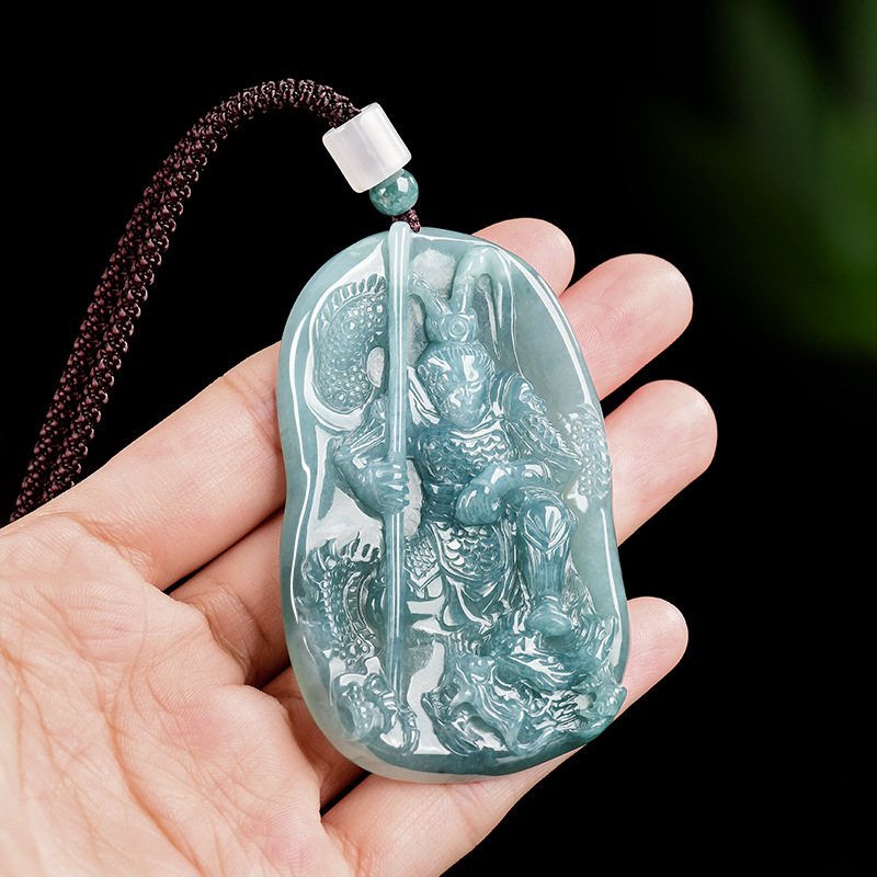 Women Accessories For Gift - 버마산 경옥 원숭이 왕 펜던트 목걸이