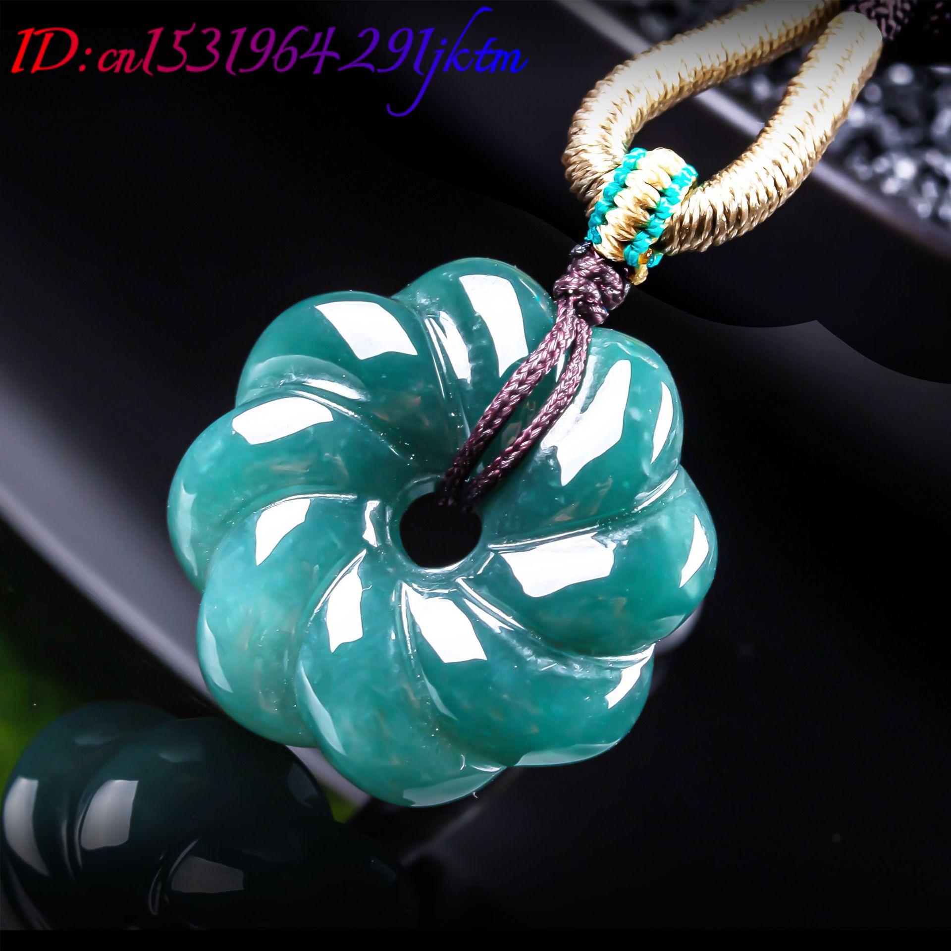 천연 버마산 비취 꽃 모양 펜던트 목걸이 액세서리 보석 - Women Accessories For Gift 리뷰 및 가격