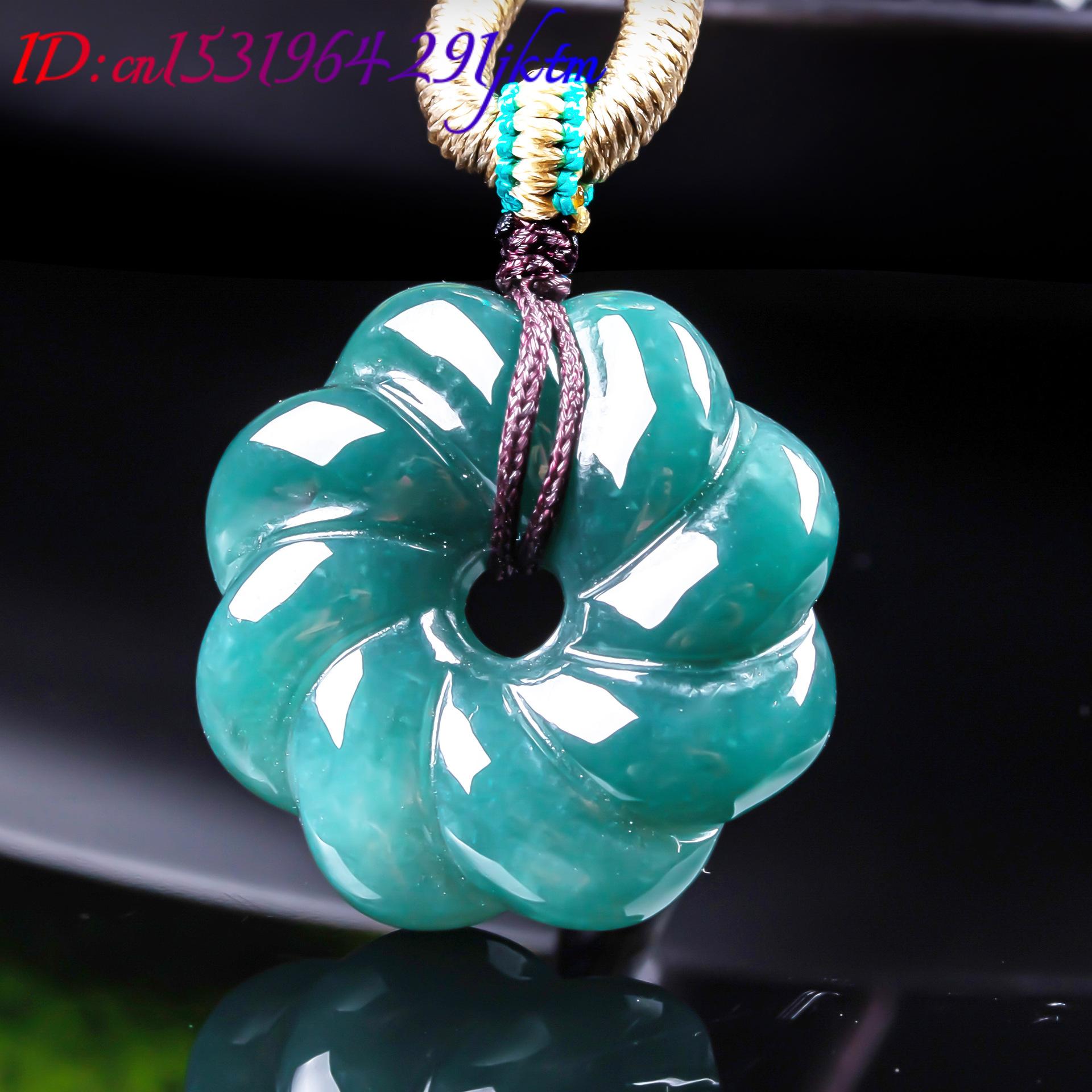 천연 버마산 비취 꽃 모양 펜던트 목걸이 액세서리 보석 - Women Accessories For Gift 리뷰 및 가격