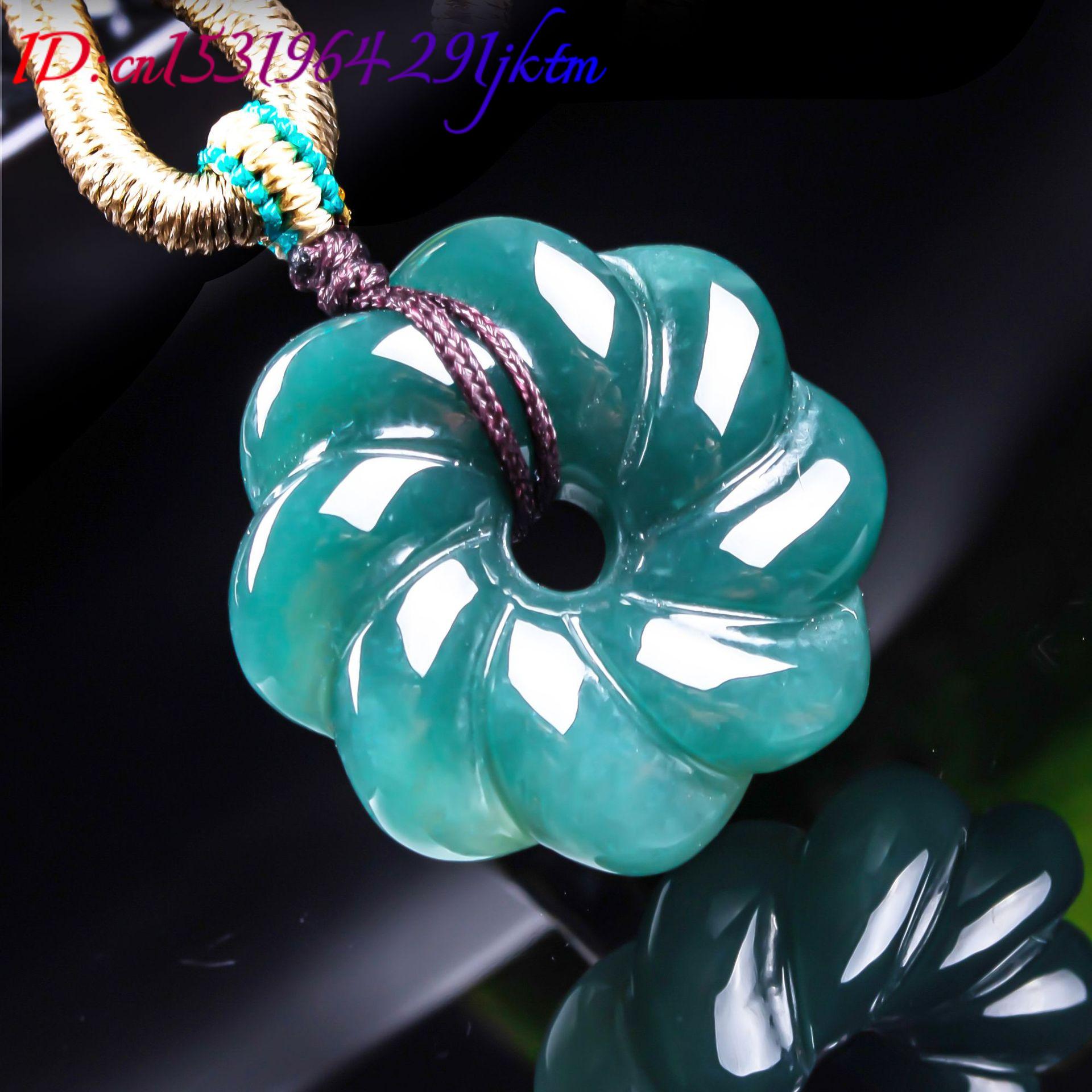 천연 버마산 비취 꽃 모양 펜던트 목걸이 액세서리 보석 - Women Accessories For Gift 리뷰 및 가격
