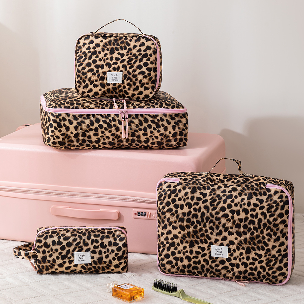 레오파드 메이크업 가방 세면도구 의류 여행용 정리함 대 - Women Accessories List 리뷰 및 가격