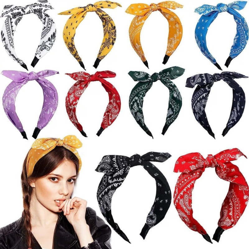 패션 코튼 캐슈 플라워 프린팅 소프트 와이드 헤어후프  - Women Accessories Wholesale China 리뷰 및 가격