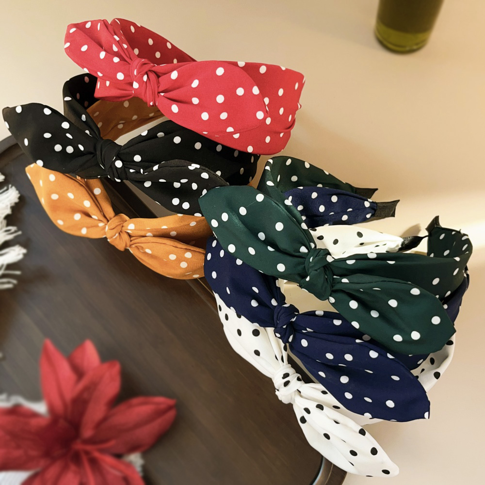 Boho Dots 여성용 와이드 헤어 밴드 소녀 빈티지 - Women Accessories Wholesale China 리뷰 및 가격
