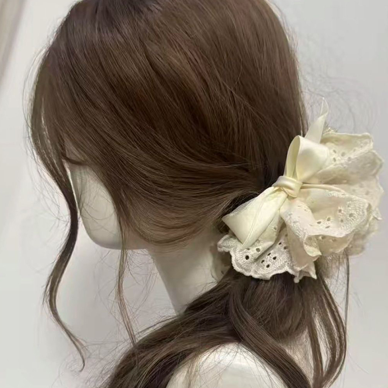프랑스 감성 레이스 리본 헤어핀 샤크클립 여성 헤어 악 - Women Accessories Sale 리뷰 및 가격