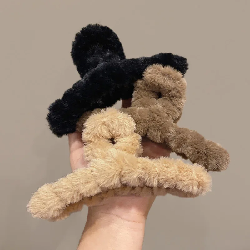 대형 플러시 머리 발톱 상어 클립 간단한 바레트 크랩  - Women'S Winter Accessories Set 리뷰 및 가격