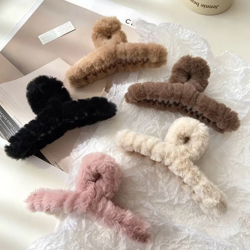 대형 플러시 머리 발톱 상어 클립 간단한 바레트 크랩  - Women'S Winter Accessories Set 리뷰 및 가격