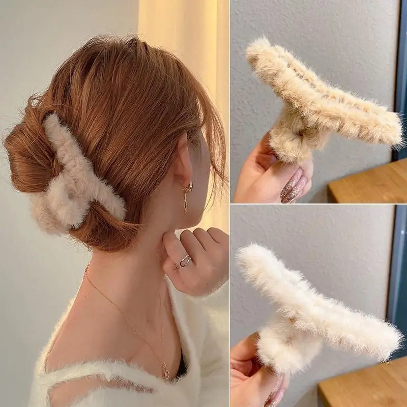 대형 플러시 머리 발톱 상어 클립 간단한 바레트 크랩  - Women'S Winter Accessories Set 리뷰 및 가격