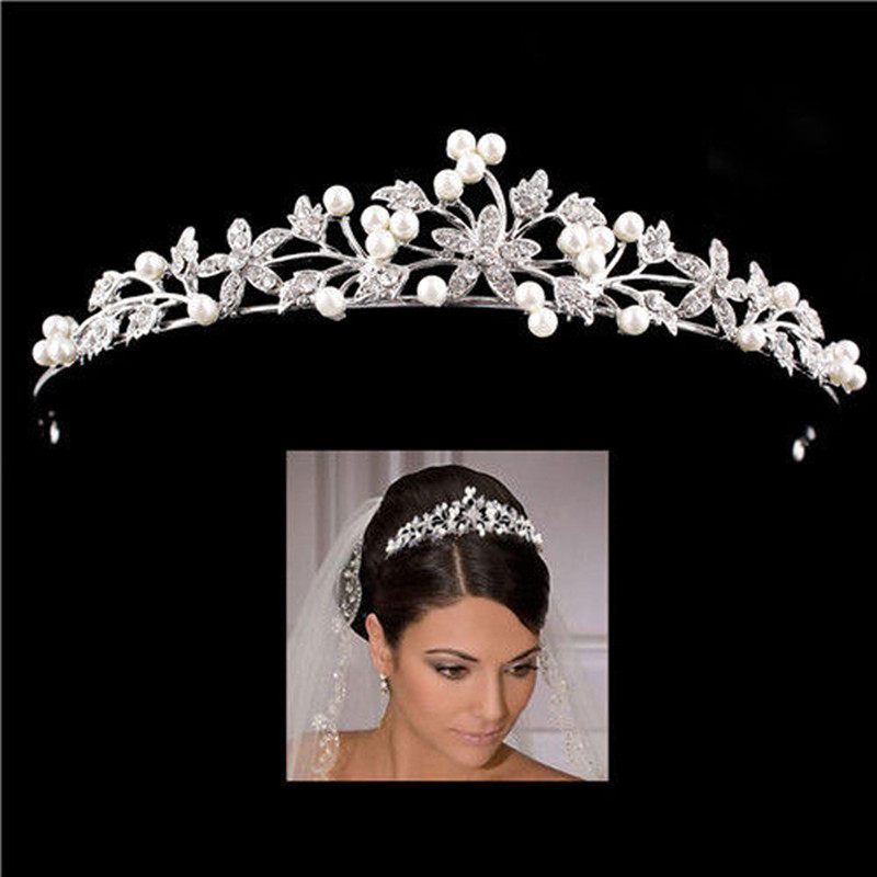 여자를위한 크리스탈 웨딩 신부 티아라 헤어 스타일 여자 - Women'S Wedding Accessories 리뷰 및 가격