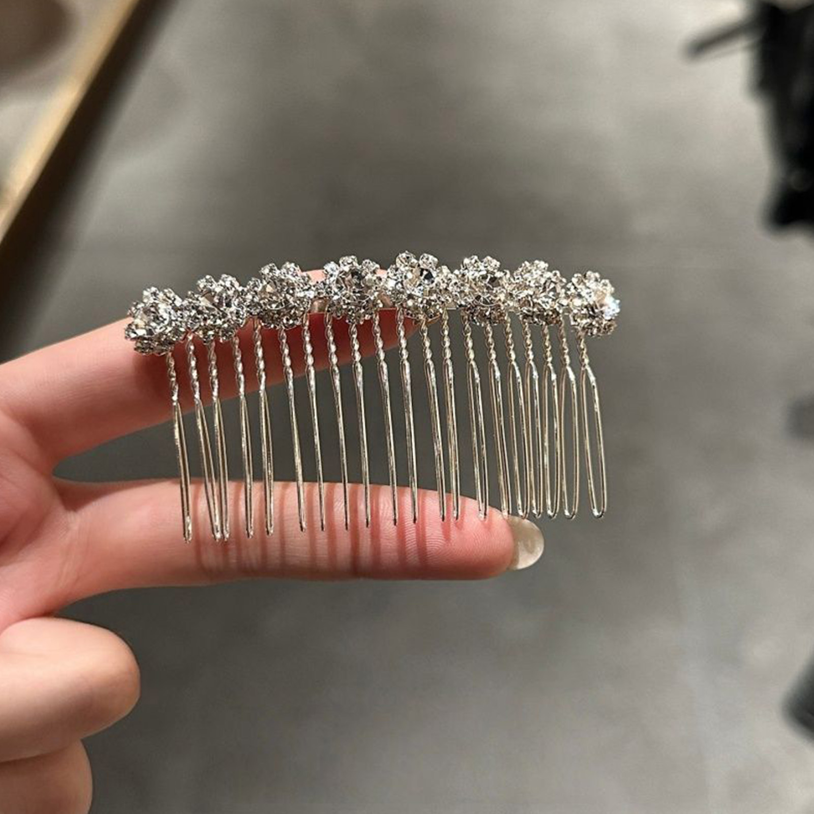 미니멀리스트 라인스톤 꽃 머리핀, 신부 웨딩 실버 컬러 - Pearl Hair Pin 리뷰 및 가격
