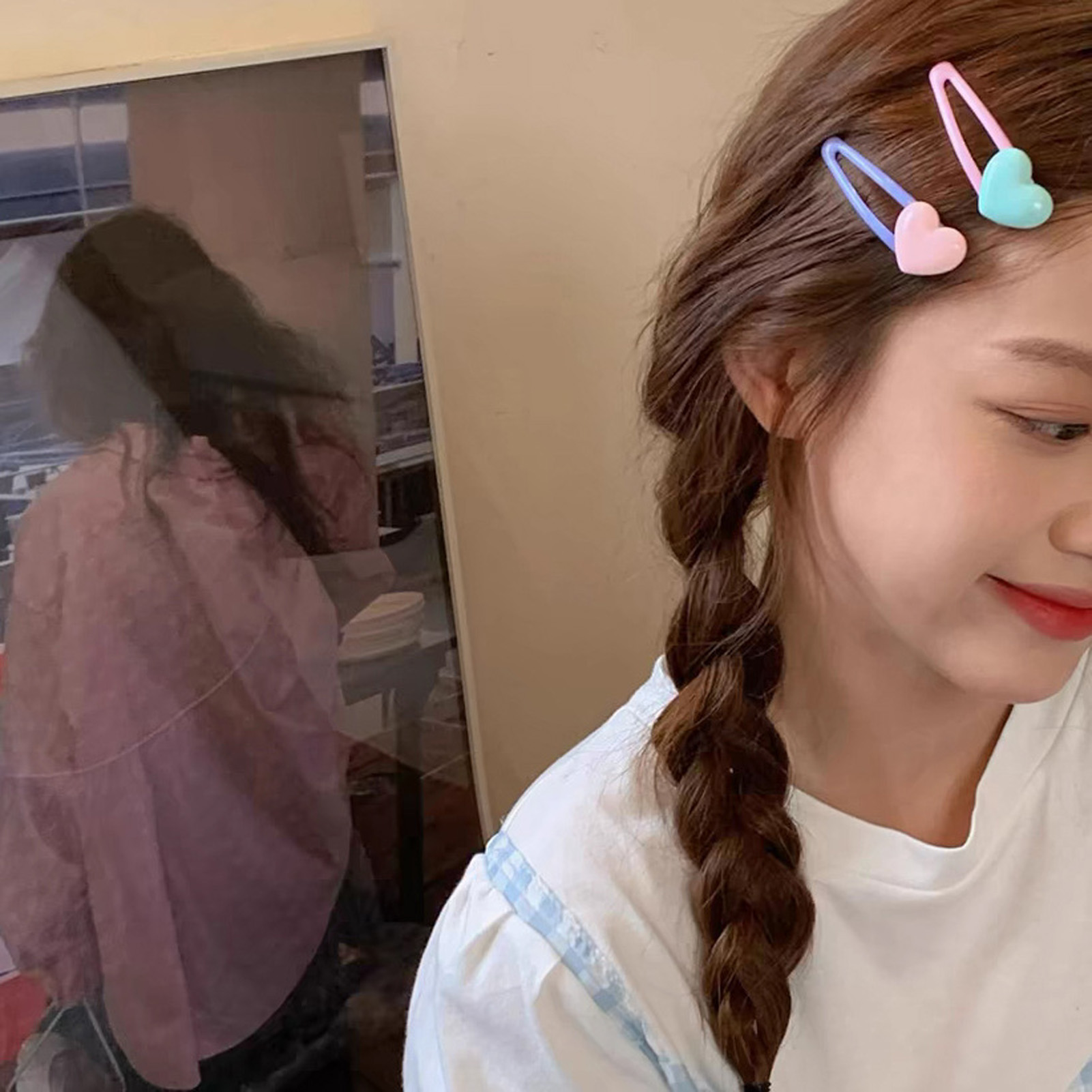 5pcs 만화 하트 헤어 클립 미끄럼 방지 하트 장식  - Women Accessories Wholesale China 리뷰 및 가격