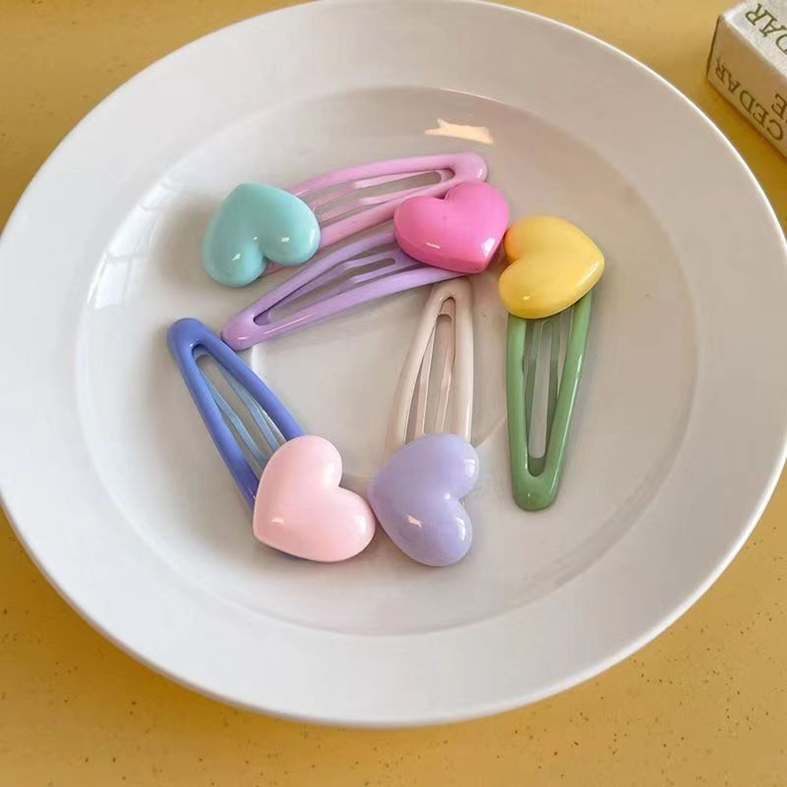5pcs 만화 하트 헤어 클립 미끄럼 방지 하트 장식  - Women Accessories Wholesale China 리뷰 및 가격
