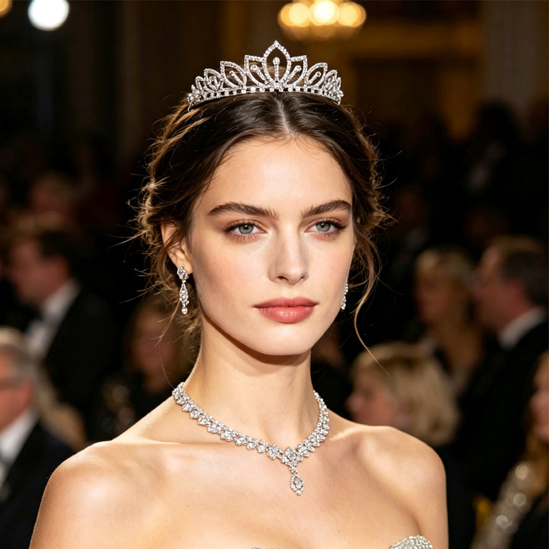 실버 컬러 스파클링 라인스톤 크라운 신부 티아라 웨딩  - Women'S Wedding Accessories 리뷰 및 가격