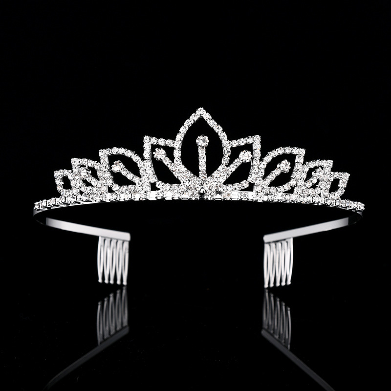 실버 컬러 스파클링 라인스톤 크라운 신부 티아라 웨딩  - Women'S Wedding Accessories 리뷰 및 가격
