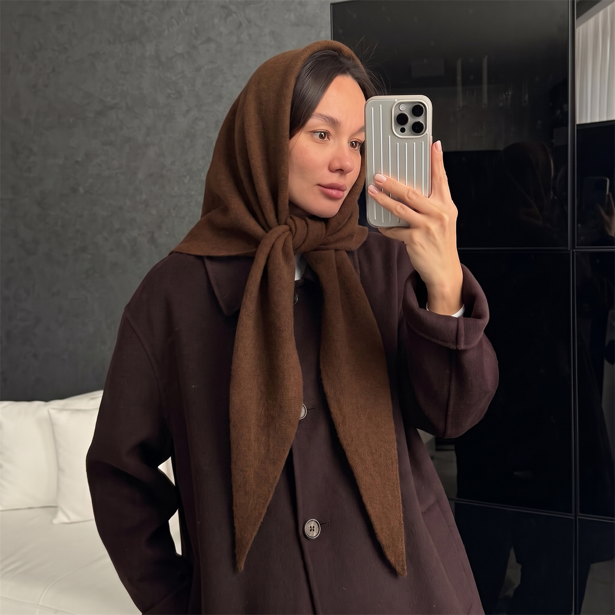 여성용 따뜻한 니트 삼각형 랩 숄, 심플한 단색 넥 스 - Women'S Winter Accessories Set 리뷰 및 가격