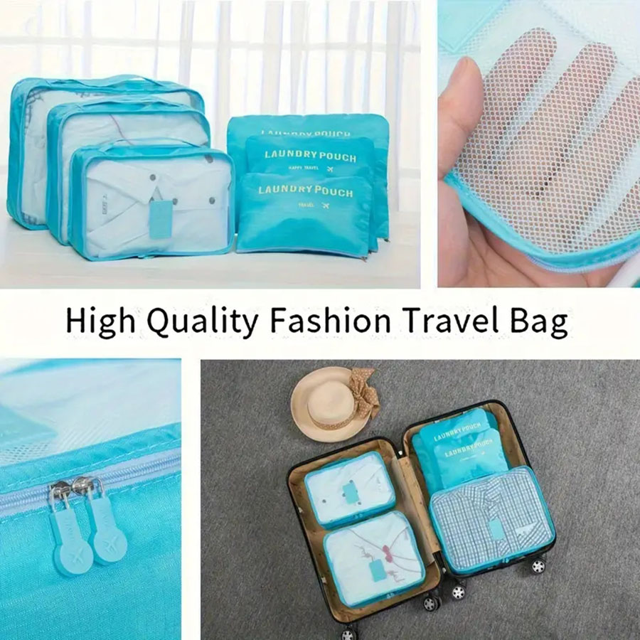 6pcs 여행 주최자 저장 가방 휴대용 여행 가방 주최 - Women Accessories List 리뷰 및 가격