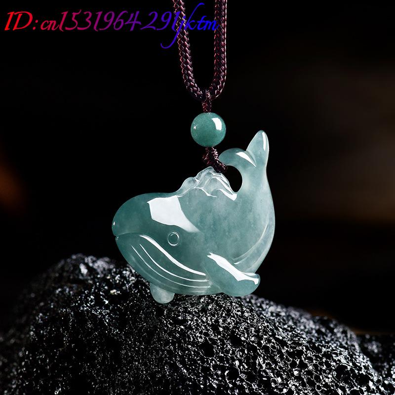 천연 버마산 비취 고래 펜던트 목걸이 액세서리 진짜 옥 - Women Accessories For Gift 리뷰 및 가격