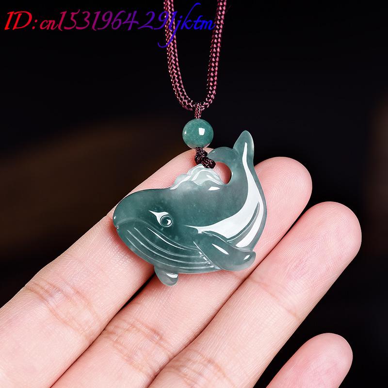 천연 버마산 비취 고래 펜던트 목걸이 액세서리 진짜 옥 - Women Accessories For Gift 리뷰 및 가격