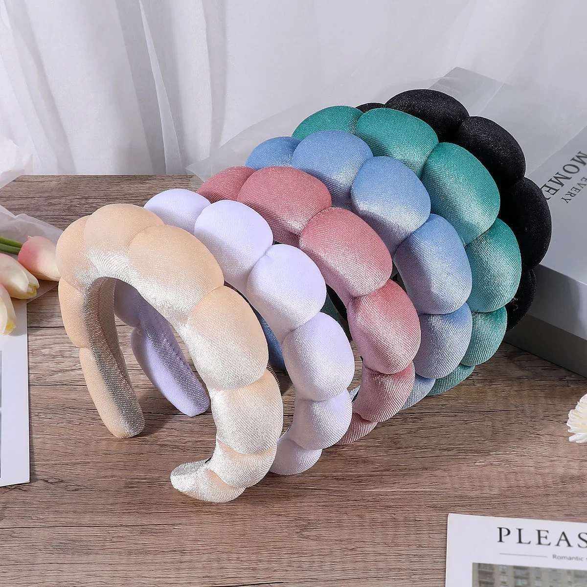 여성용 스폰지 머리띠 소녀 푹신한 헤어 밴드 메이크업  - Women Accessories Online 리뷰 및 가격