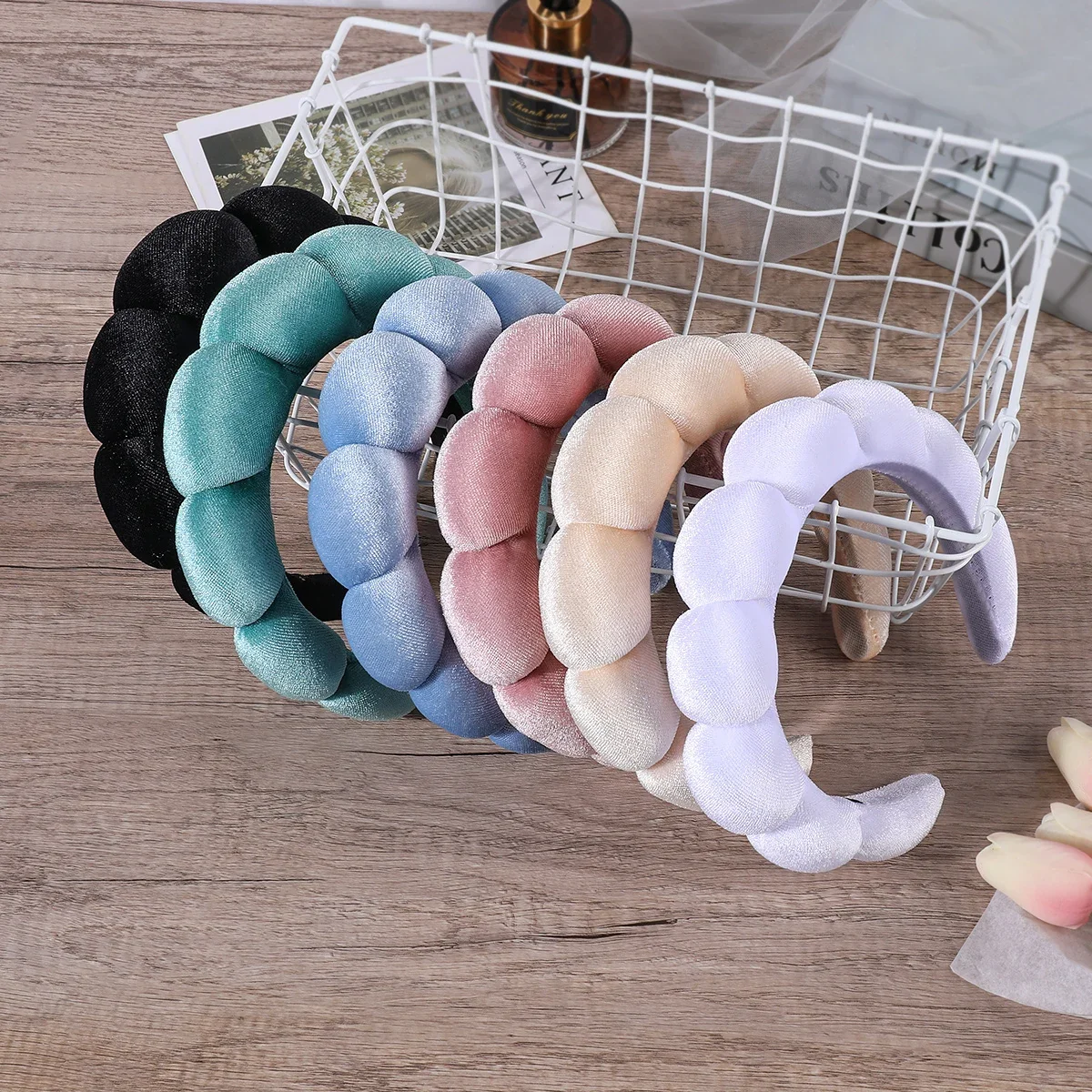 여성용 스폰지 머리띠 소녀 푹신한 헤어 밴드 메이크업  - Women Accessories Online 리뷰 및 가격