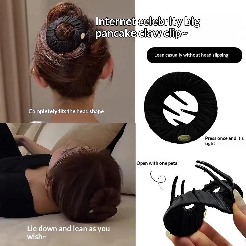 핫세일-편안한 원형 플랫 헤어 클로 클립 여성용 수면용 - Women Accessories Sale 리뷰 및 가격
