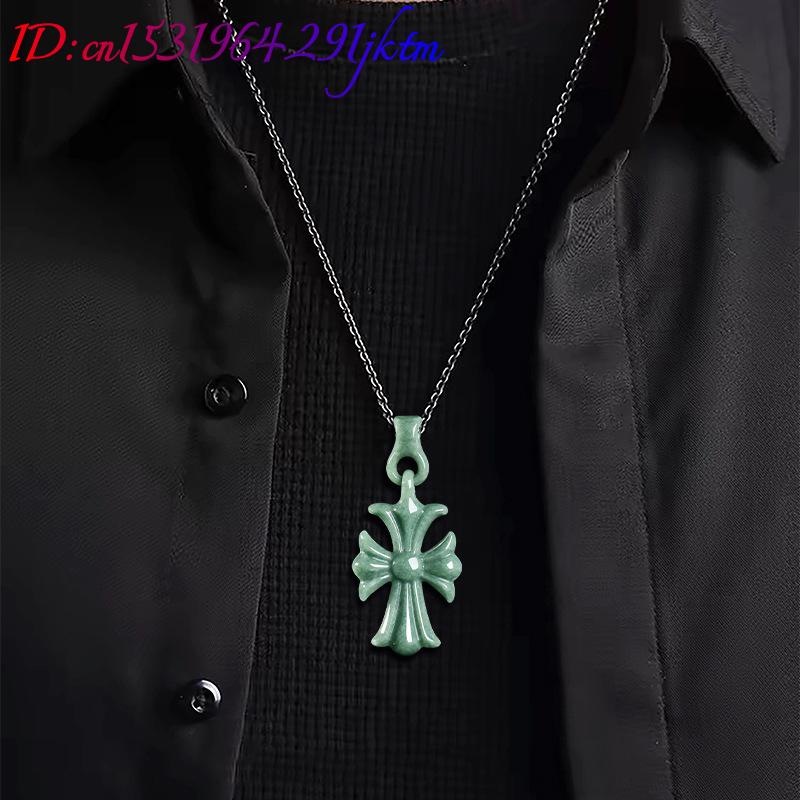 천연 버마산 경옥 십자가 펜던트 목걸이 주얼리 디자이너 - Women Accessories For Gift 리뷰 및 가격