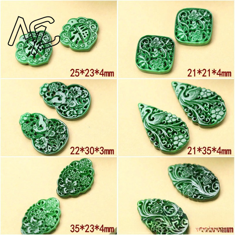 2pcs DIY 천연 드라이 그린 에메랄드 할로우 아웃 - Women Accessories For Gift 리뷰 및 가격