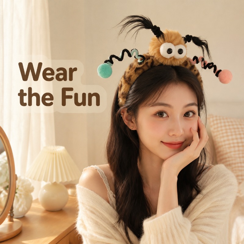귀여운 푹신한 몬스터 눈 모양 헤어밴드 부드럽고 미끄럼 - Women Accessories Online 리뷰 및 가격