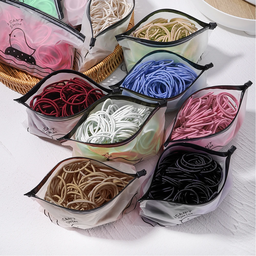 여성 소녀용 고탄력 고무줄 50개 블랙 헤어 타이 어린 - Women Accessories Wholesale China 리뷰 및 가격