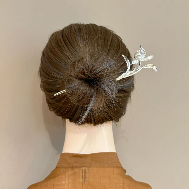 새로운 중국 스타일 실버 난초 머리핀 우아한 고급스러운 - Women Accessories Shop 리뷰 및 가격