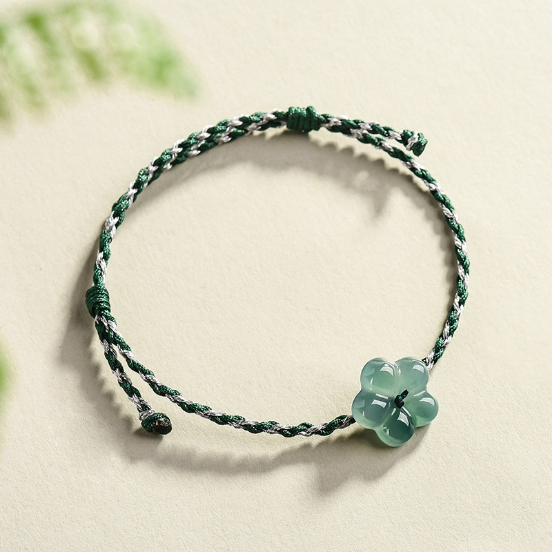 버마산 경옥 꽃 팔찌 천연 옥 참 장식 패션 액세서리  - Women Accessories For Gift 리뷰 및 가격
