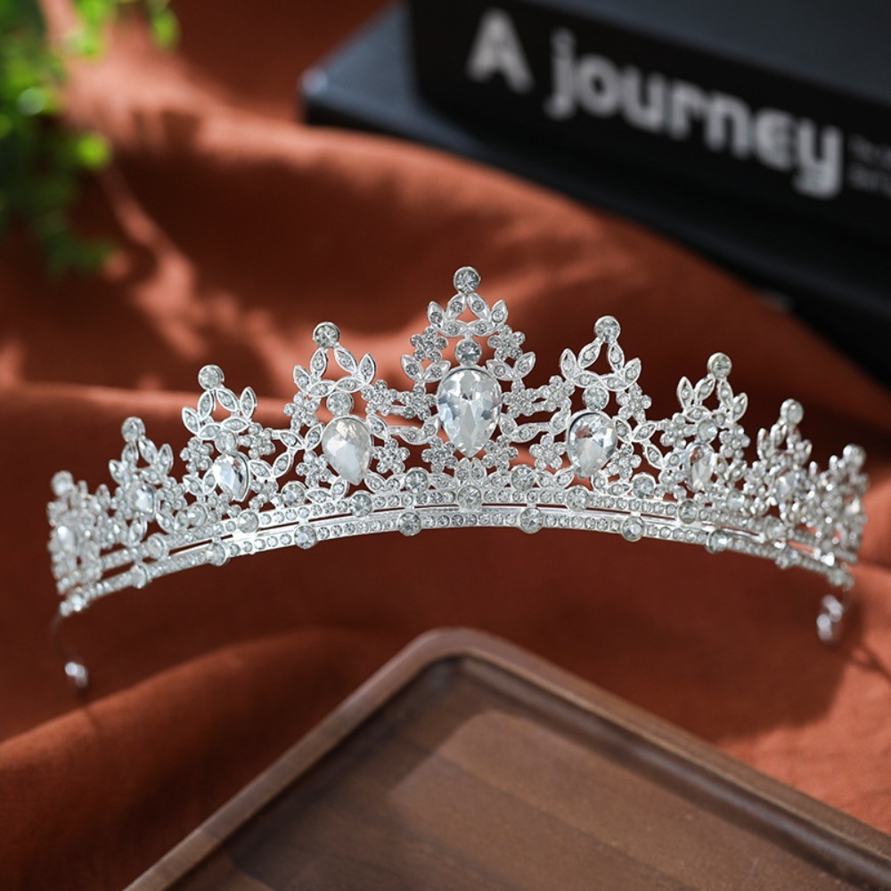 빈티지 리프 바인 실버 도금 라인스톤 신부 왕관 티아라 - Women'S Wedding Accessories 리뷰 및 가격