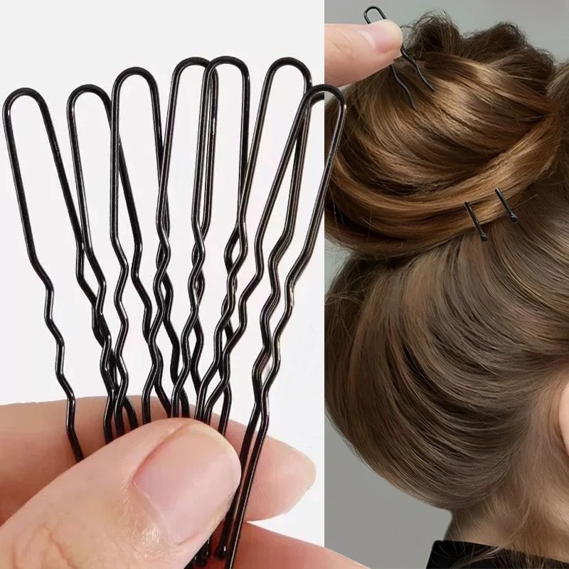 U자형 헤어핀 스트레이트 헤어 클립 블랙 투명 헤어스타 - Women Accessories Wholesale China 리뷰 및 가격