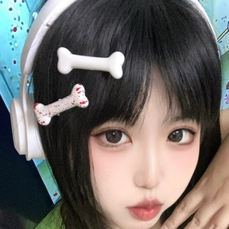 다채로운 뼈 모양 헤어핀 귀여운 Y2K 바비핀 소녀 패 - Women Accessories Wholesale China 리뷰 및 가격