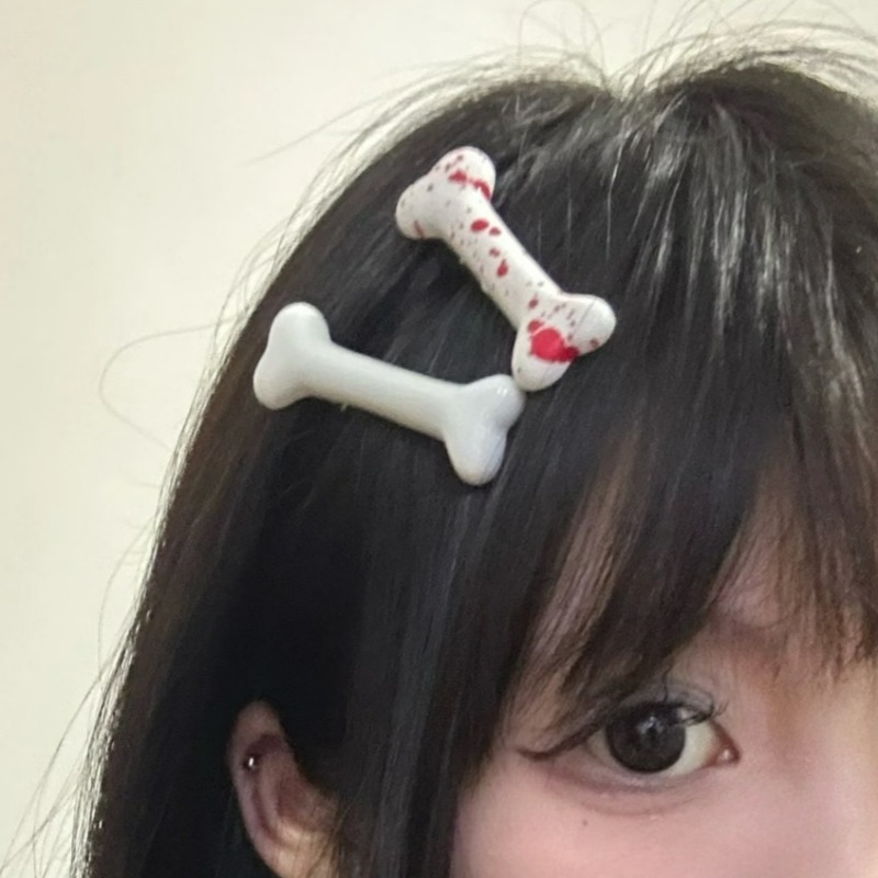 다채로운 뼈 모양 헤어핀 귀여운 Y2K 바비핀 소녀 패 - Women Accessories Wholesale China 리뷰 및 가격