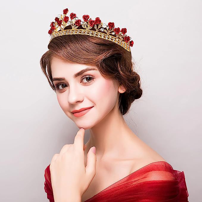 바로크 세라믹 신부 왕관 라인스톤 프롬 디아뎀 헤어피스 - Women'S Wedding Accessories 리뷰 및 가격