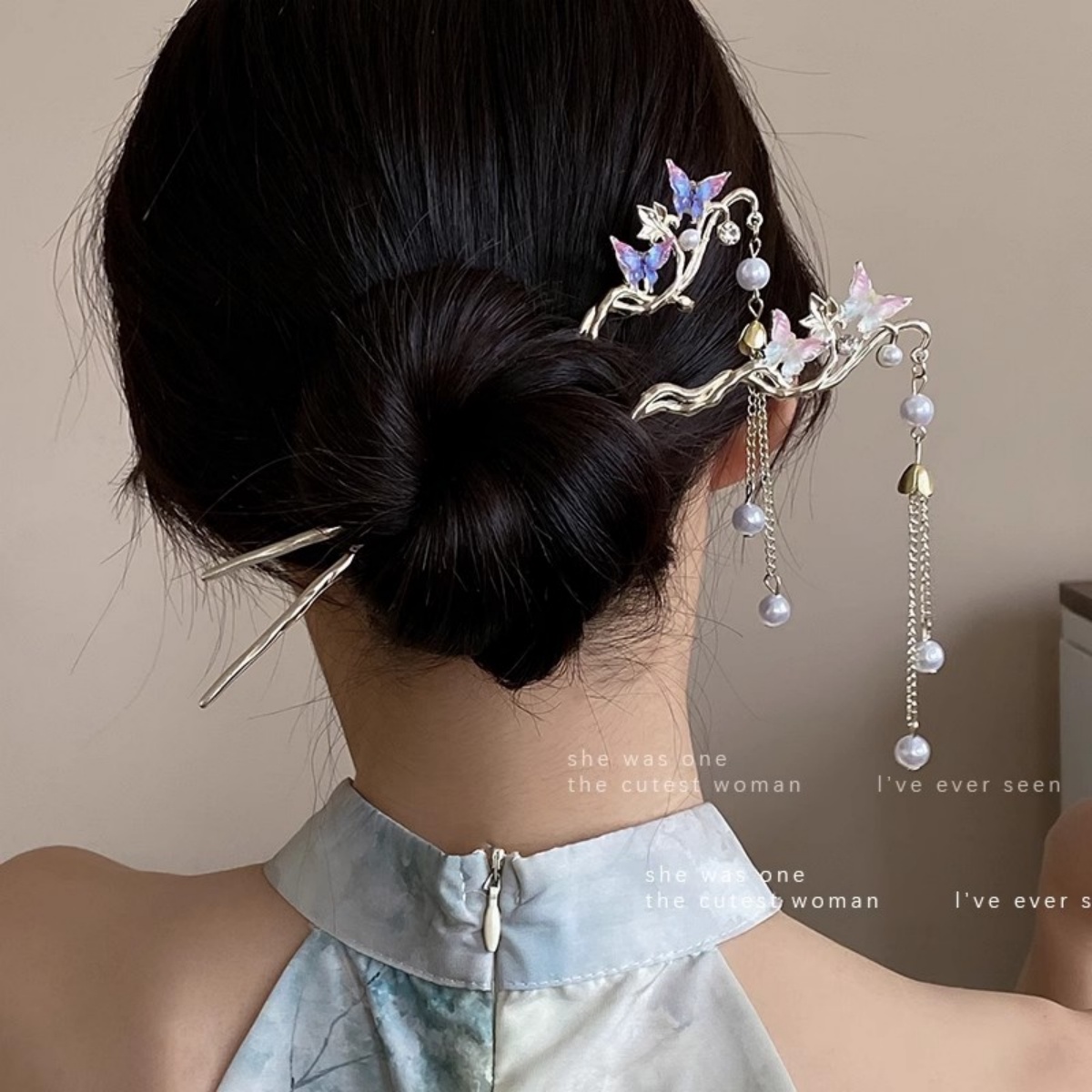 2025 여성을위한 새로운 꽃 머리핀 우아한 꽃 나비  - Pearl Hair Pin 리뷰 및 가격