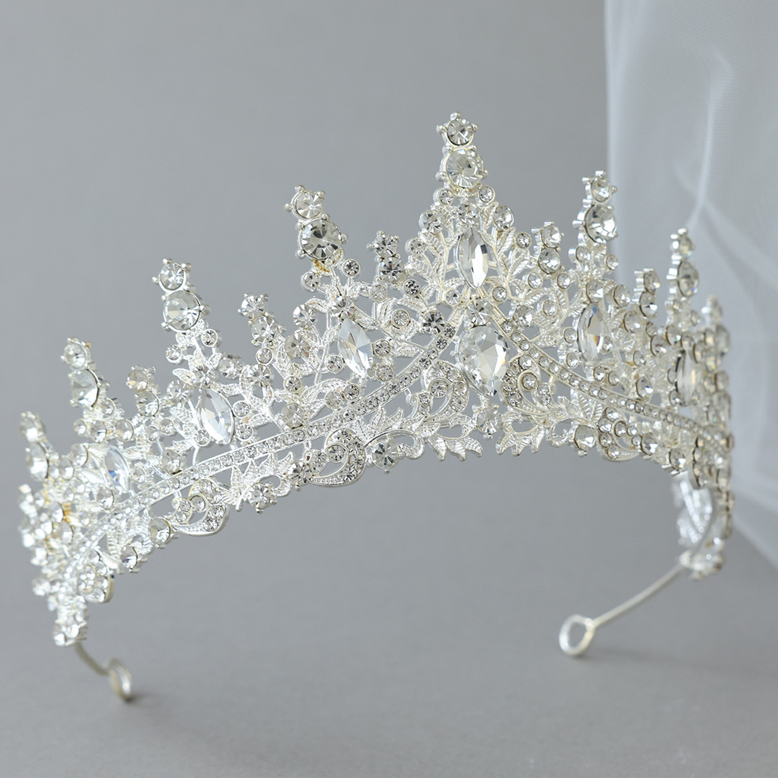 신부 머리 장식 웨딩 예식용 반짝이는 라인스톤 크라운  - Women'S Wedding Accessories 리뷰 및 가격