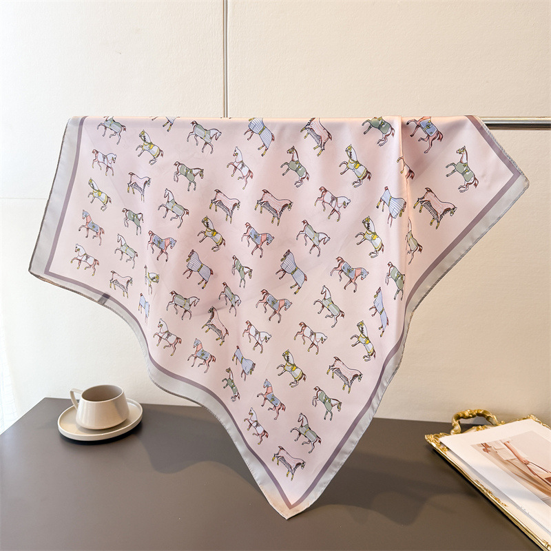 여름 여성용 모조 실크 스퀘어 스카프 럭셔리 프린트 헤 - Women'S Accessories For Neck 리뷰 및 가격