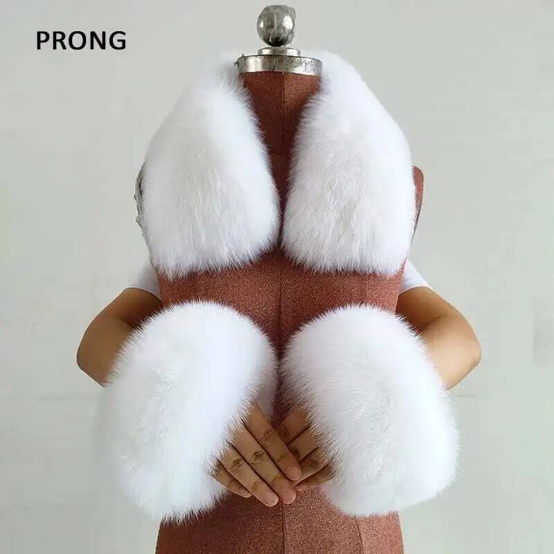 겨울 여성용 코트용 리얼 퍼 칼라 & 커프스 세트, 푹 - Women'S Winter Accessories Set 리뷰 및 가격