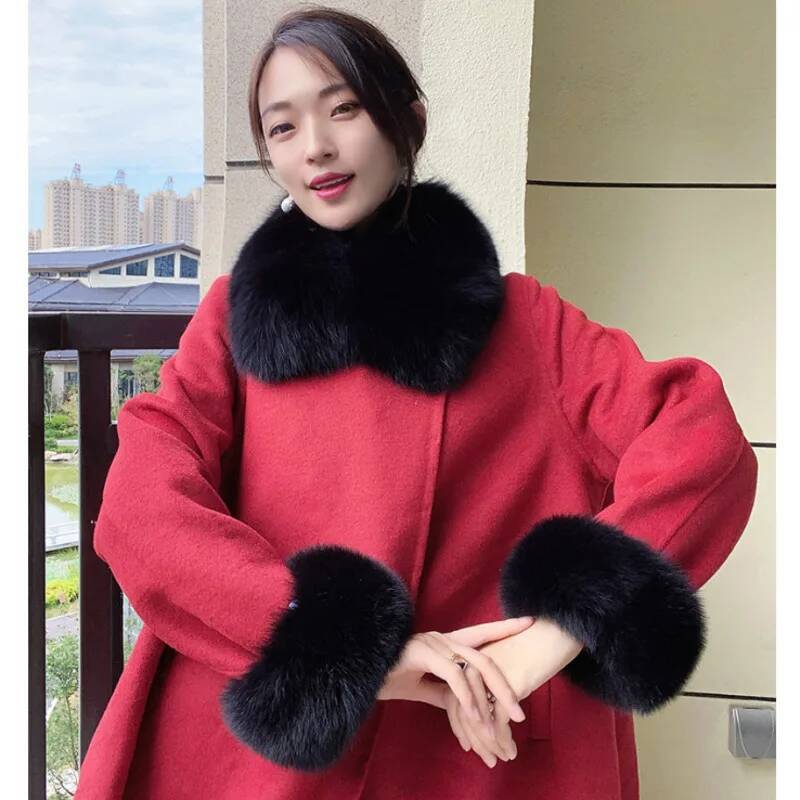 겨울 여성용 코트용 리얼 퍼 칼라 & 커프스 세트, 푹 - Women'S Winter Accessories Set 리뷰 및 가격