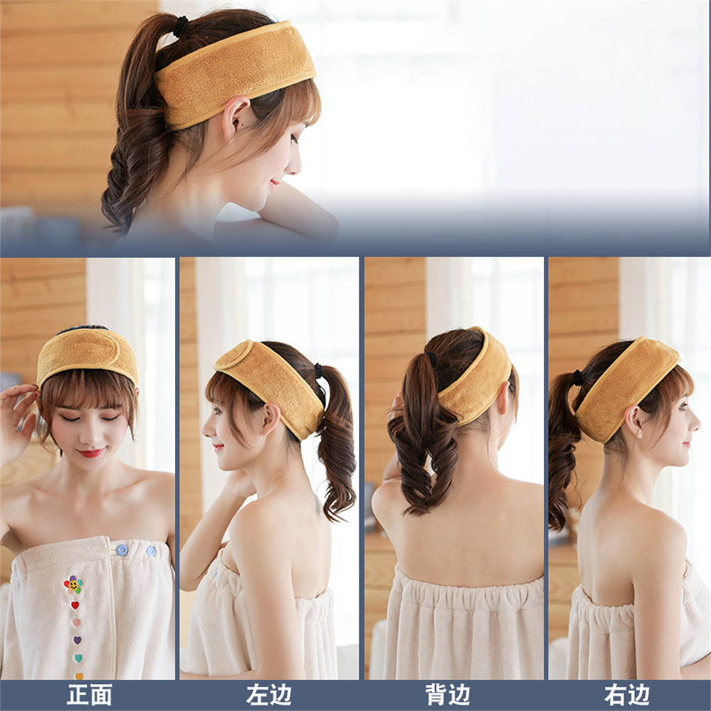 조정 가능한 와이드 헤어밴드, 요가 스파 목욕 샤워,  - Women Accessories Online 리뷰 및 가격