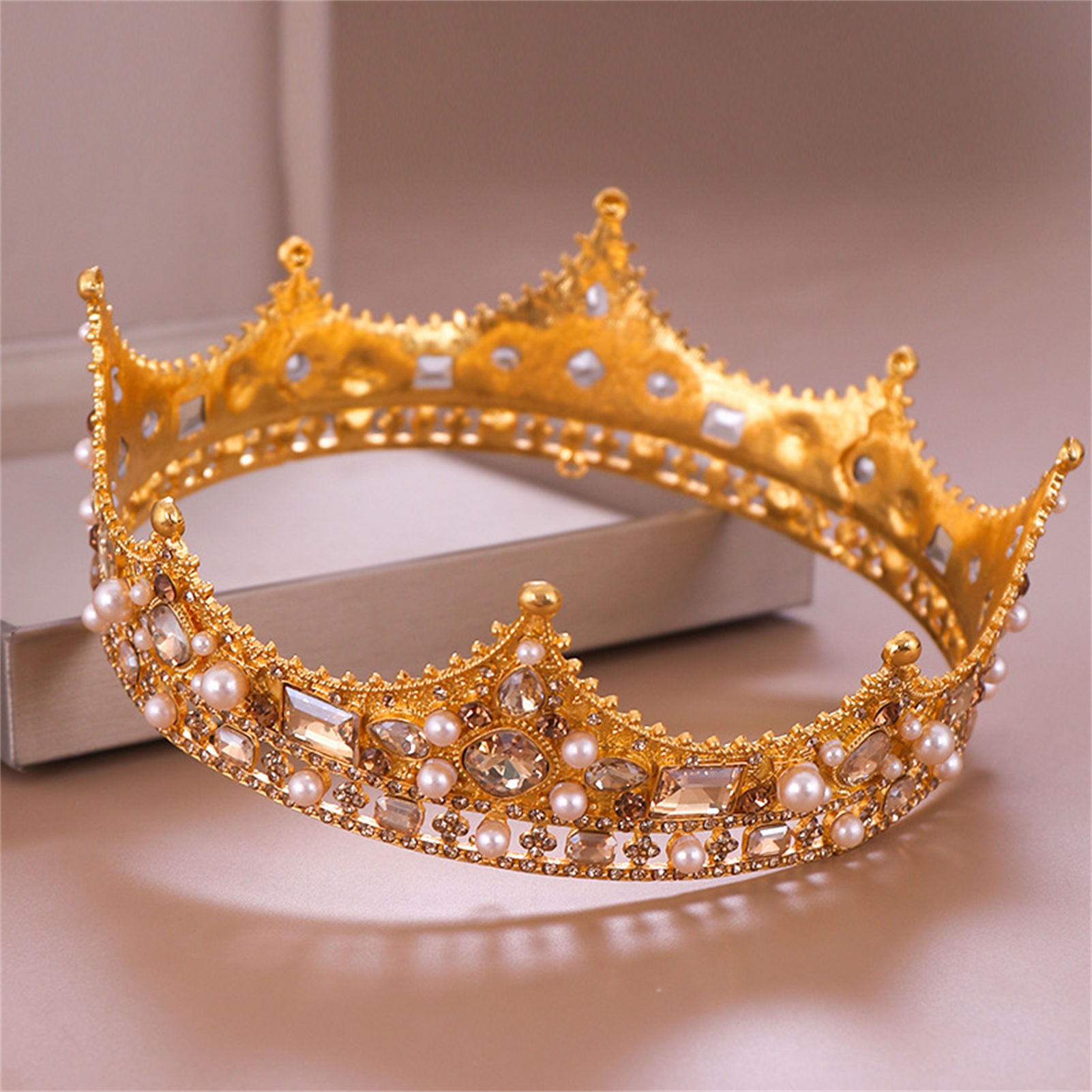 신부 왕관 라인스톤 티아라 바로크 헤어 액세서리 웨딩  - Women'S Wedding Accessories 리뷰 및 가격