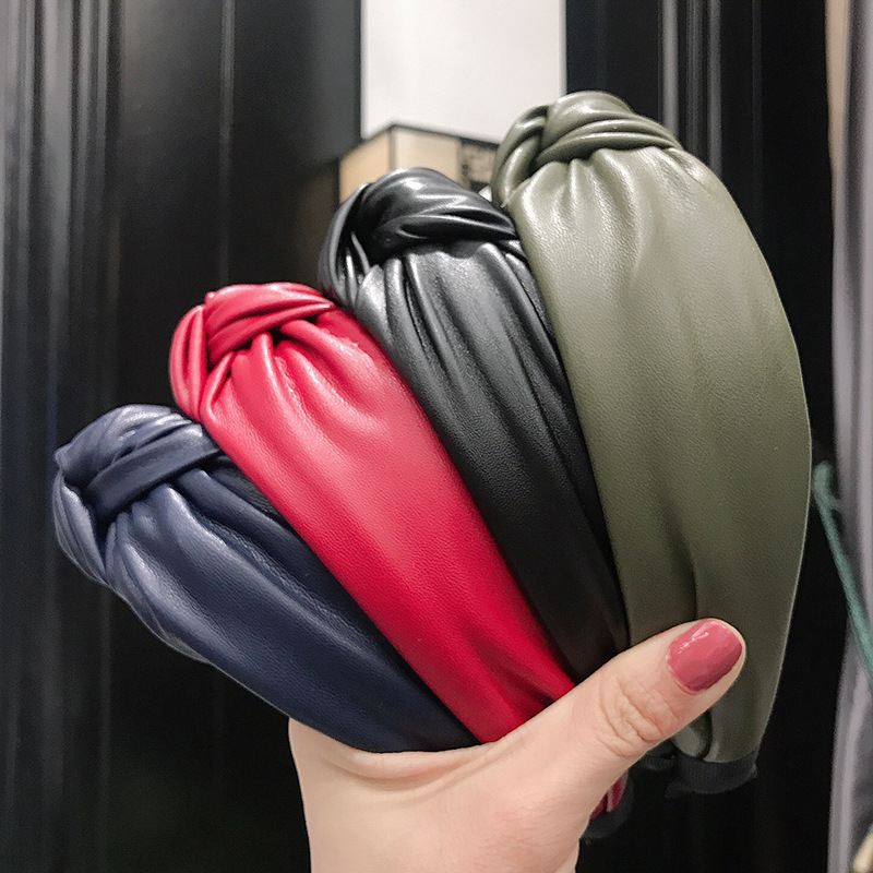 새로운 패션 단색 머리 매듭 헤어 밴드 여성을위한 크로 - Women Accessories Sale 리뷰 및 가격